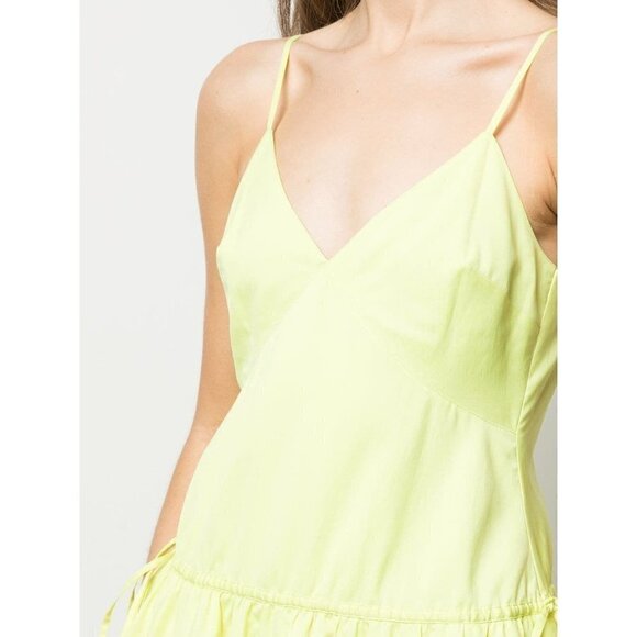 Jason Wu V-Neck Spaghetti-Strap Maxi Dress in Yellow 0 Womens A-line Cotton - Picture 5 of 16